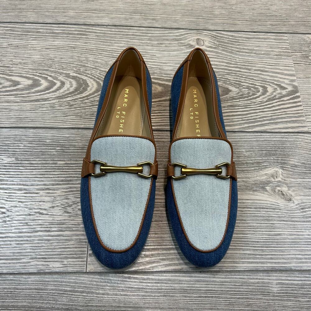 Marc Fisher LTD Bleek Denim Loafer Flats Size 6M NWOT - Picture 8 of 11